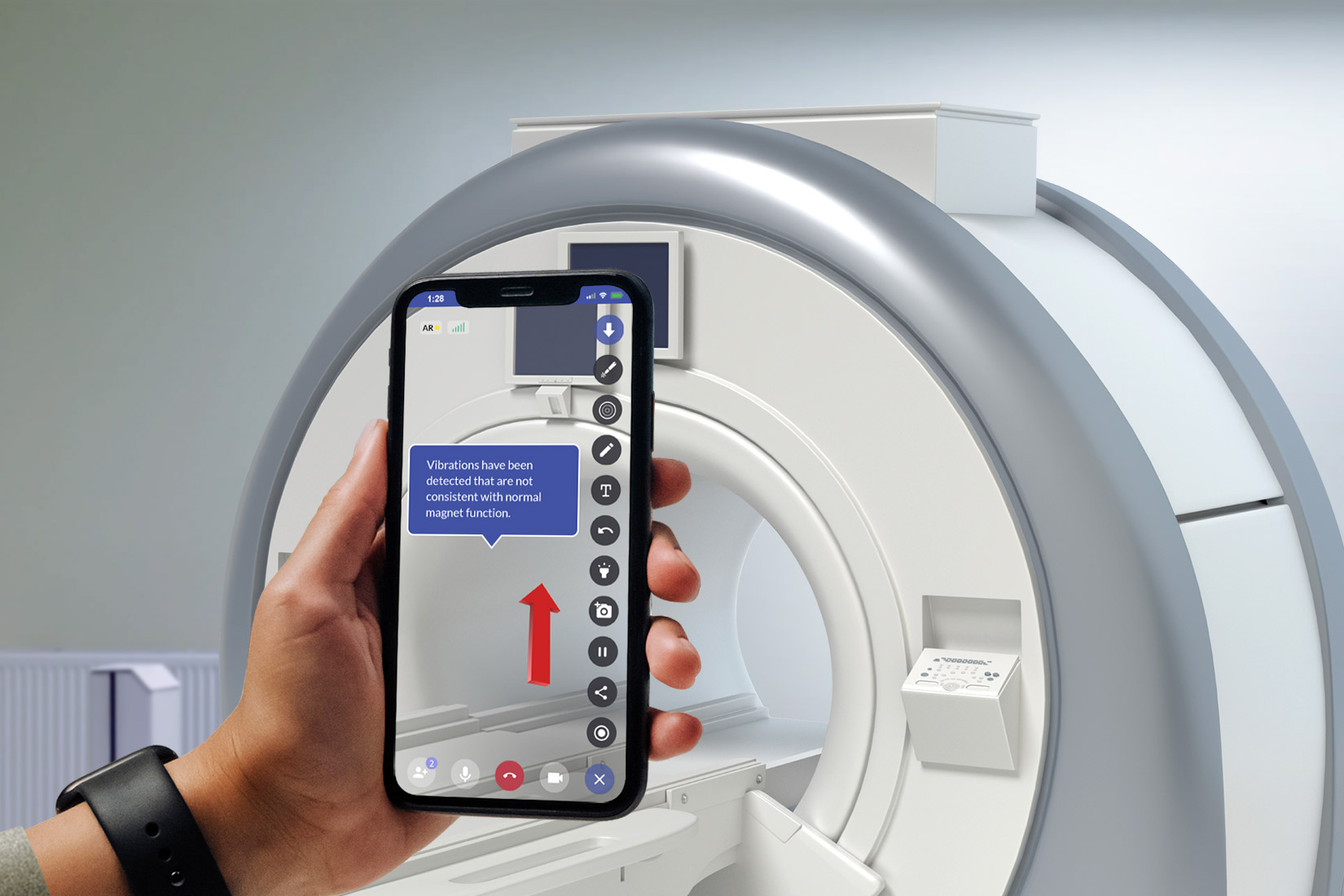 CareAR Instruct MRI mobile phone
