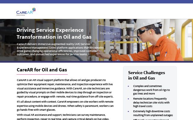 Oil and Gas one Pager