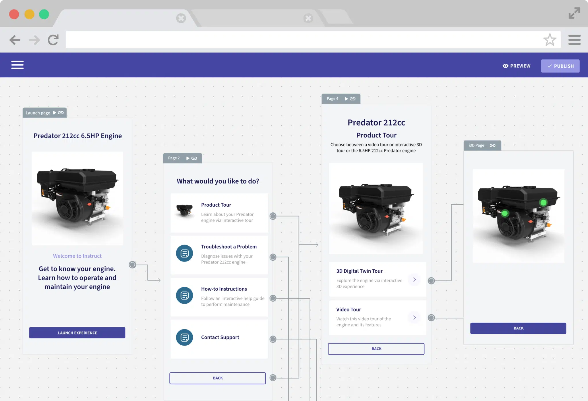 Experience-Builder-Browser CareAR® Experience Builder in a browser
