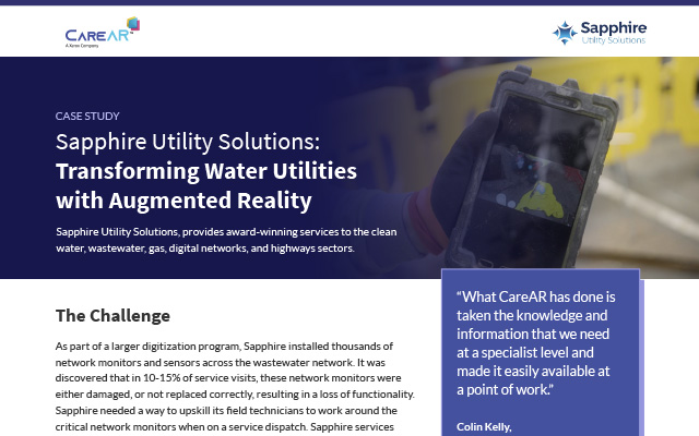 Sapphire Utility Solutions:  Transforming Water Utilities with Augmented Reality