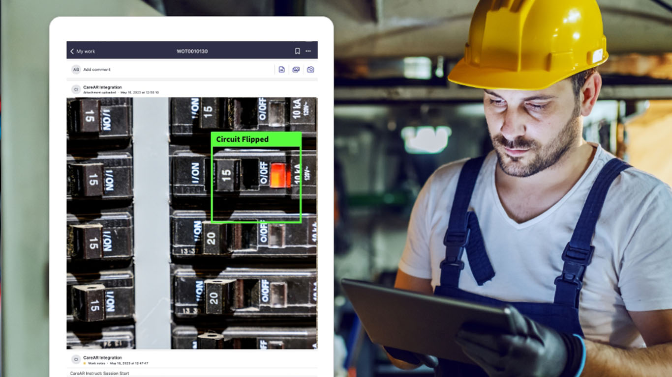field worker repairing outage state detection