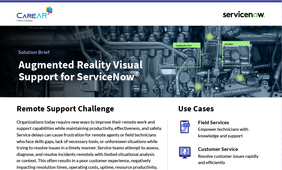 CareAR for ServiceNow Solution Brief