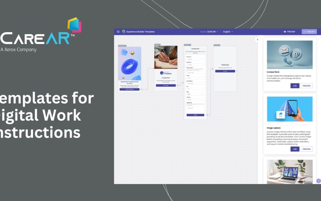 Build Better, Faster: Introducing Templates in CareAR Experience Builder!